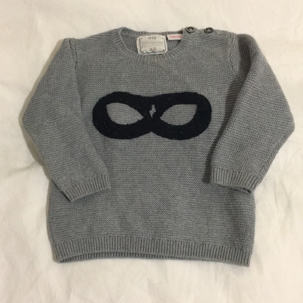 Zara baby boy knit grey sweater